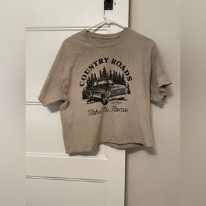 country roads crop tee